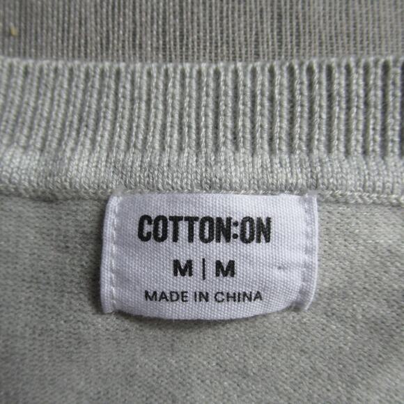 Cotton On Cardigan Womens Medium Gray Knit Sweater Preppy School Girl Soft - Picture 6 of 8